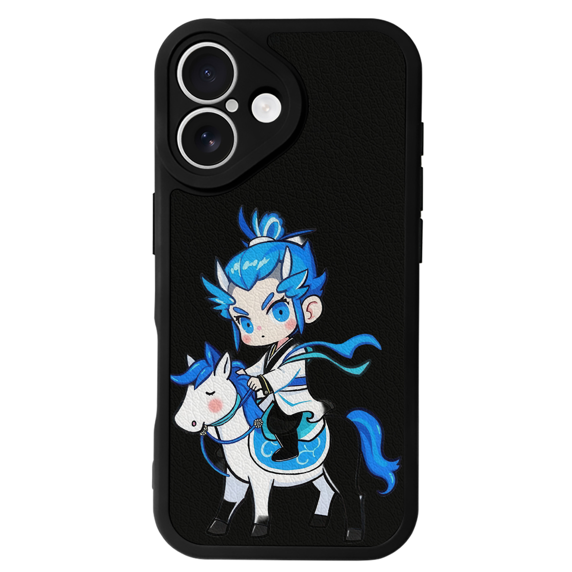 （画像用） Ne Zha 2 ナタ 魔童の大暴れ 【iPhone 16シリーズ対応】シリコンスマホケース（レザー調） 材質：シリコン